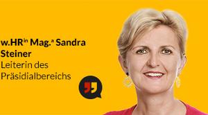 w. HRin Mag.a Sandra Steiner, Leiterin des Präsidialbereichs